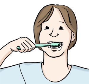 Bild Mann beim Zähneputzen